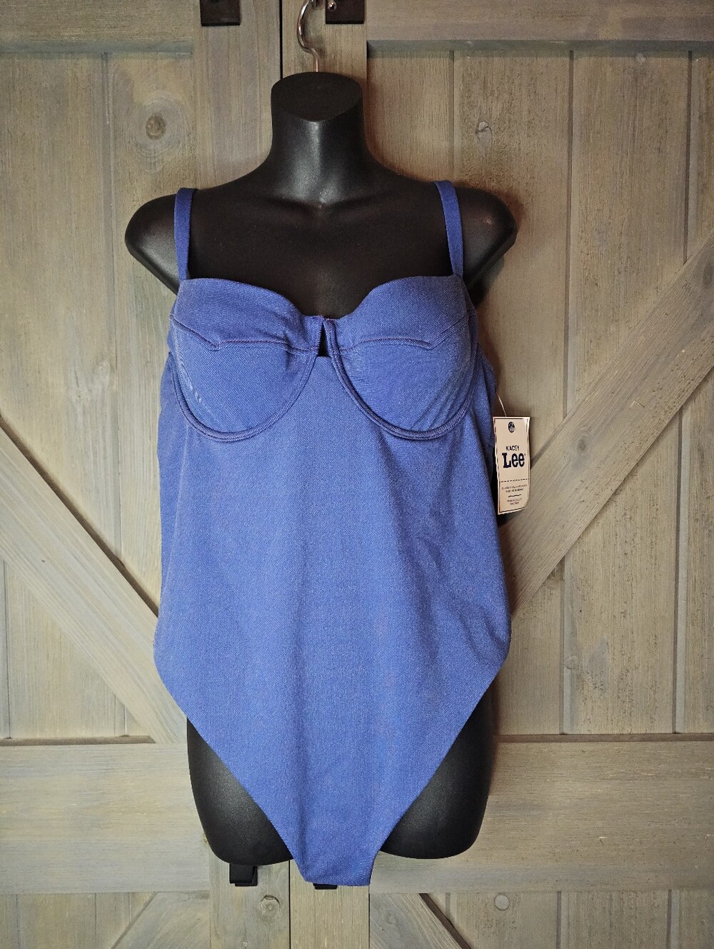 Nwt Lee Women's Blue One-Piece Swimsuit sz XL